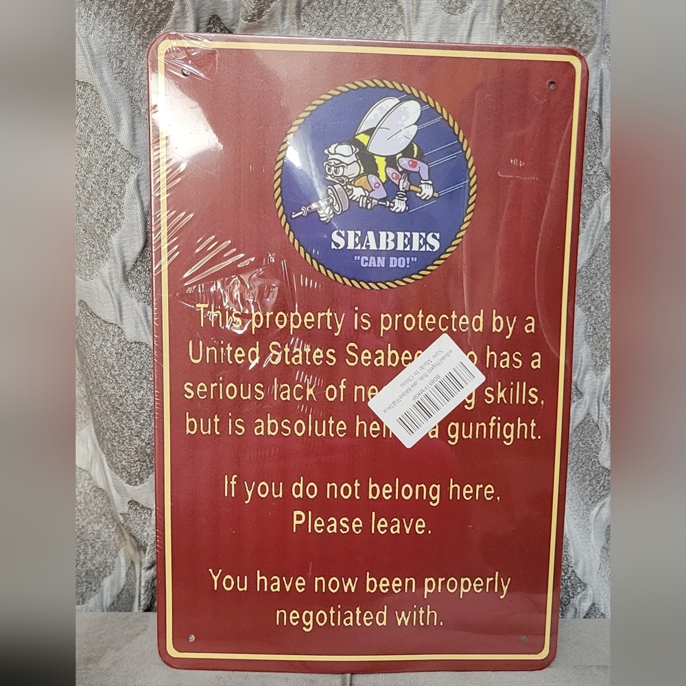 U.S. Navy Seabees | Novelty Sign | Military Decor